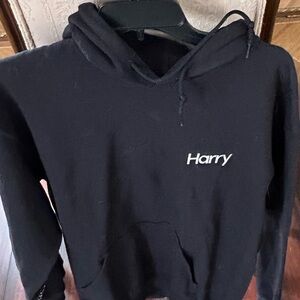 Slightly worn embroidered Harry styles black treat people with kindness hoodie